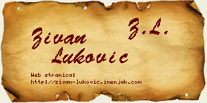 Živan Luković vizit kartica